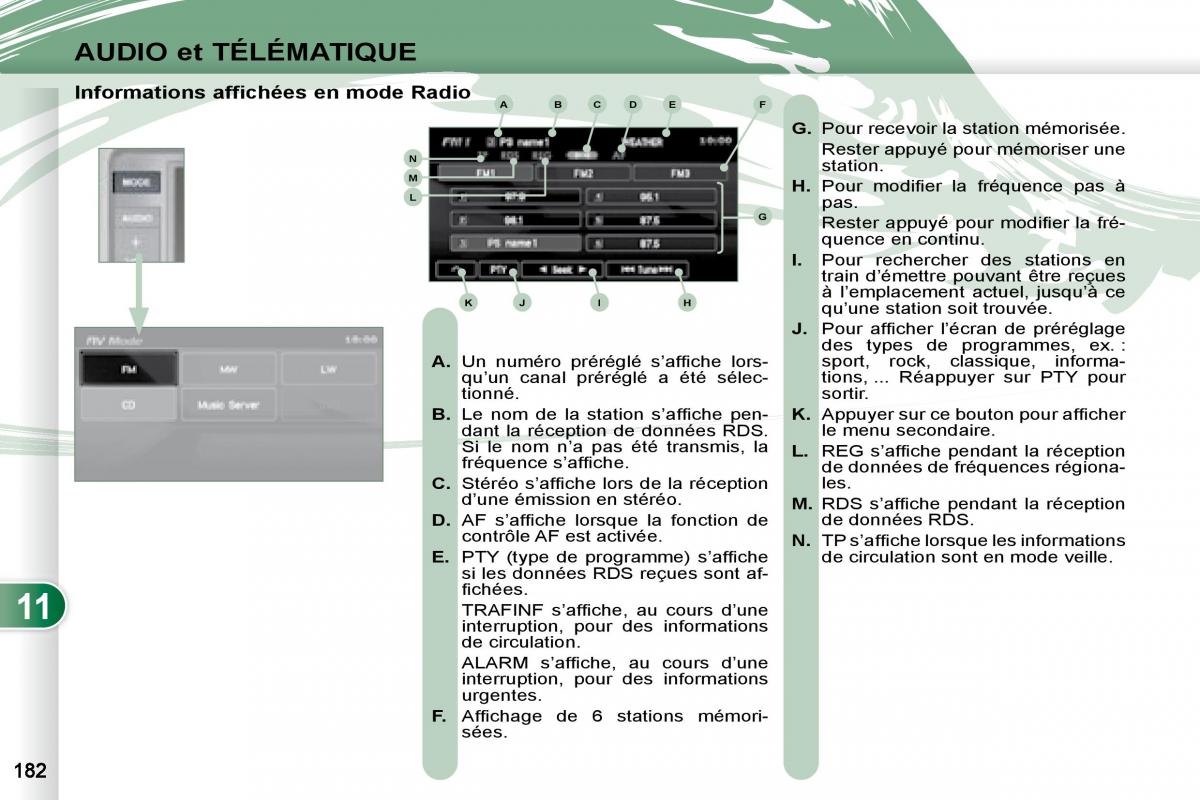 manual Peugeot 4007 manuel du proprietaire / page 181