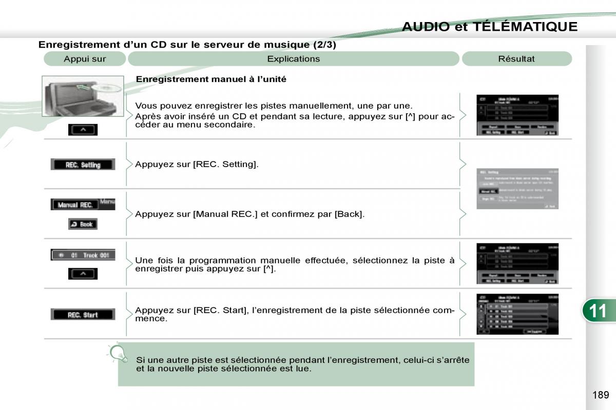 Peugeot 4007 manuel du proprietaire / page 188