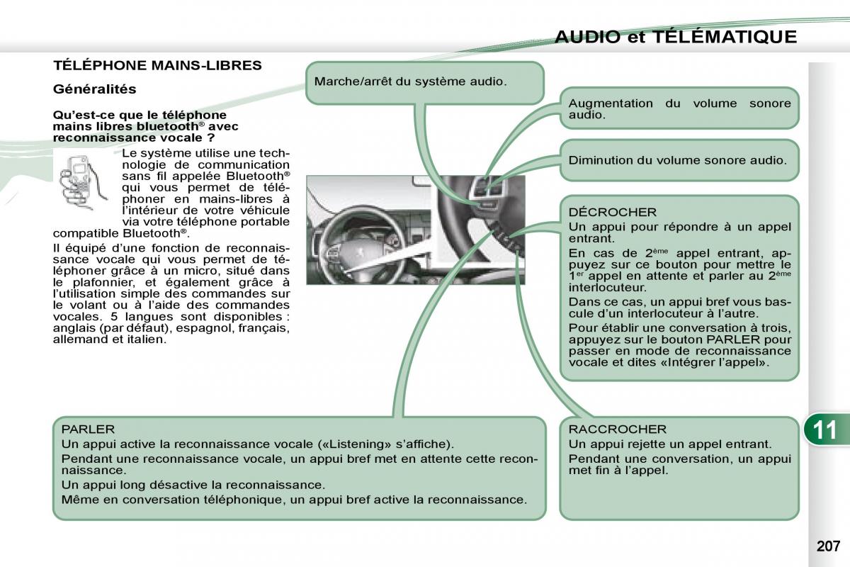 Peugeot 4007 manuel du proprietaire / page 206