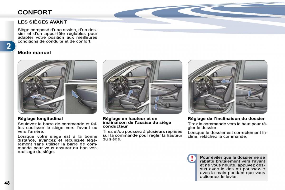 manual Peugeot 4007 manuel du proprietaire / page 47