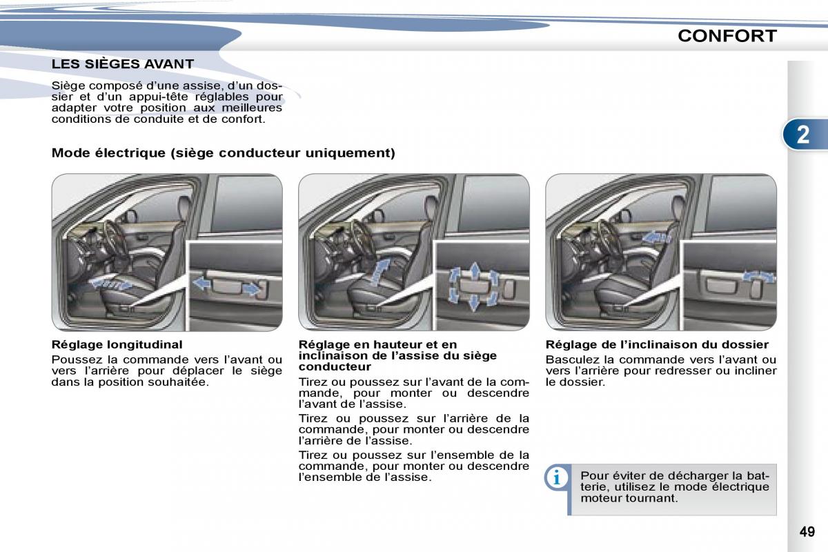 manual Peugeot 4007 manuel du proprietaire / page 48