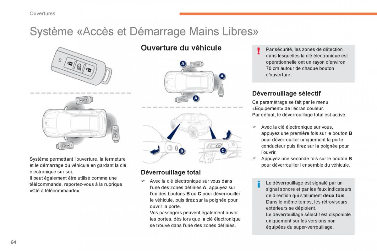 Peugeot 4008 manuel du proprietaire / page 66