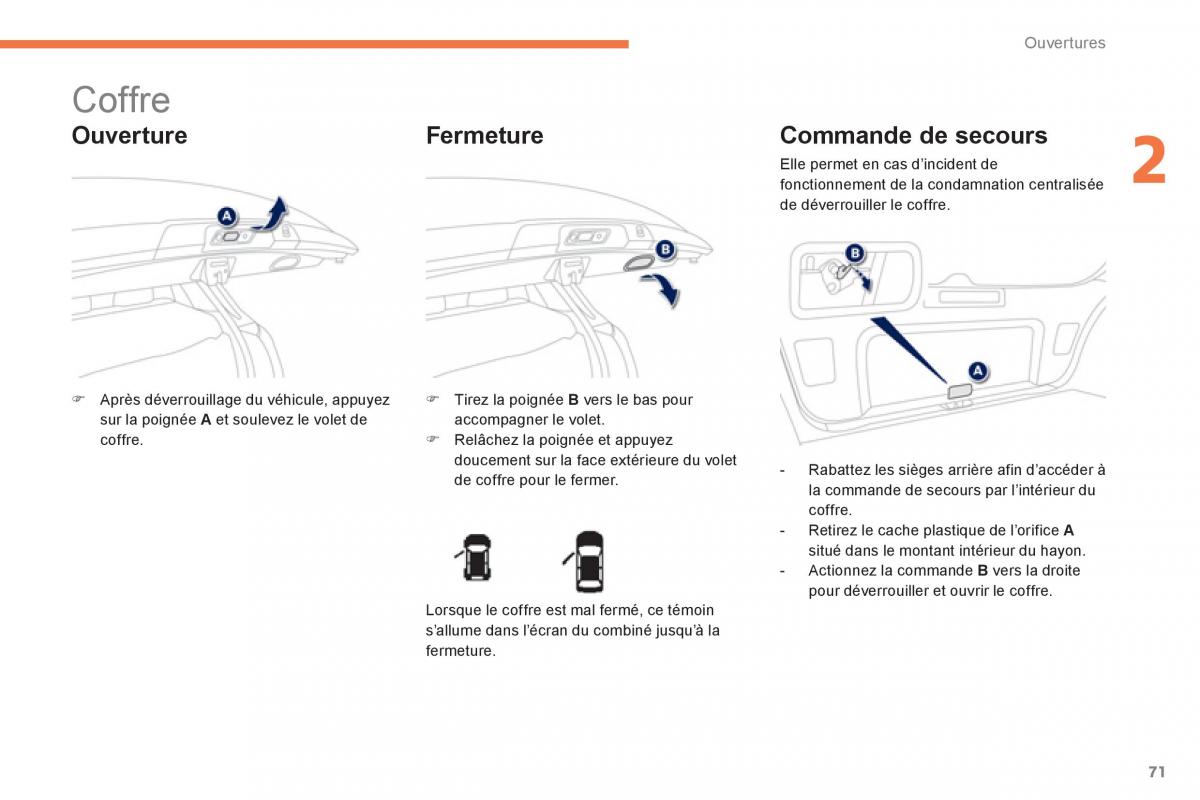 Peugeot 4008 manuel du proprietaire / page 73