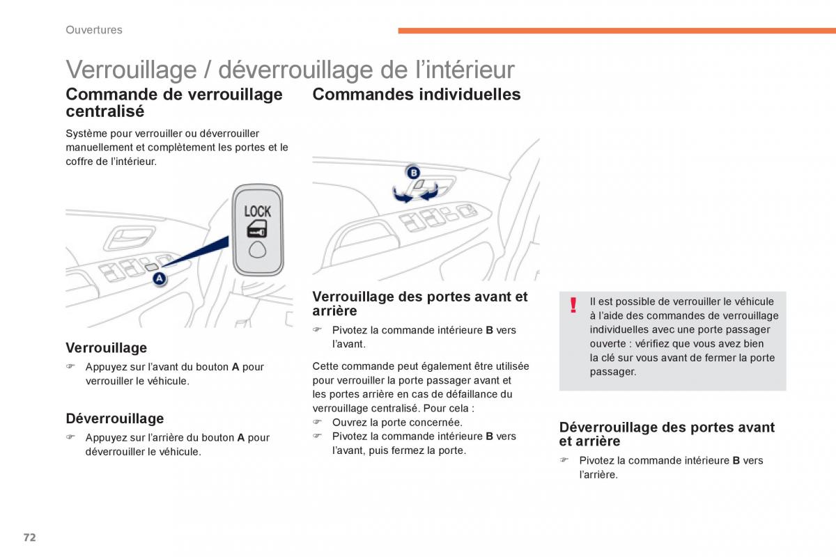 Peugeot 4008 manuel du proprietaire / page 74