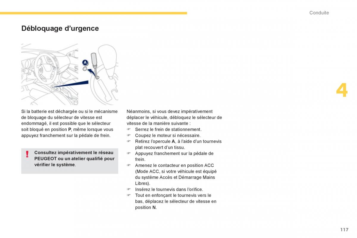 Peugeot 4008 manuel du proprietaire / page 119