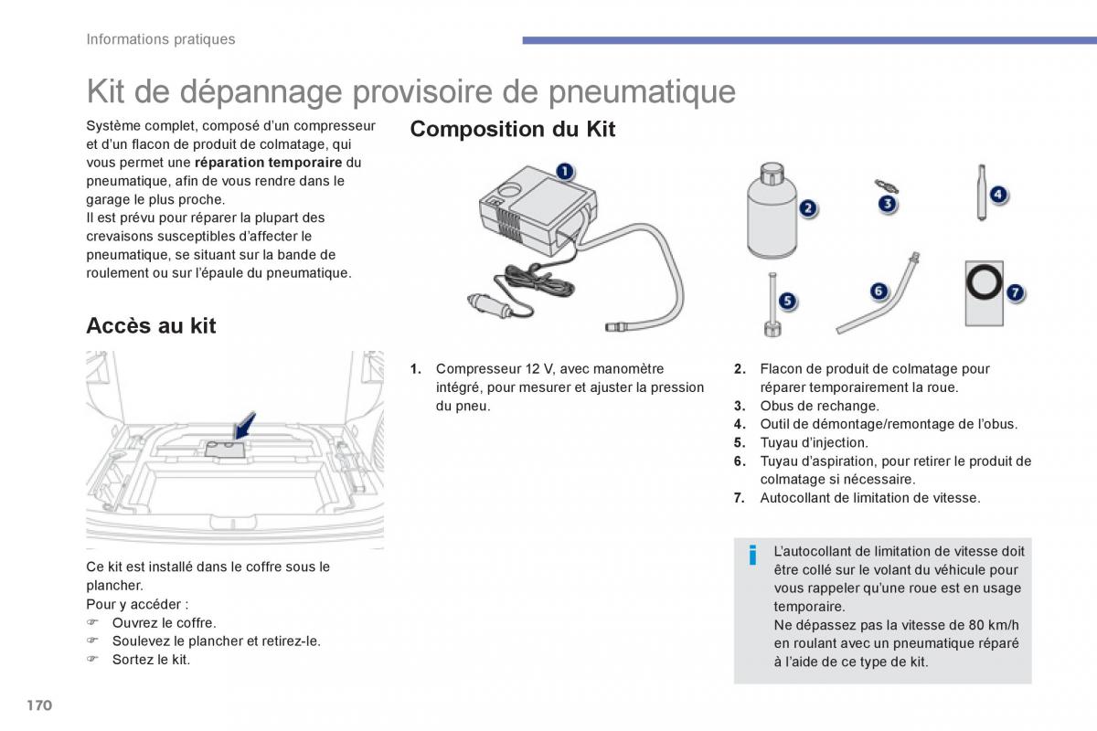 Peugeot 4008 manuel du proprietaire / page 172