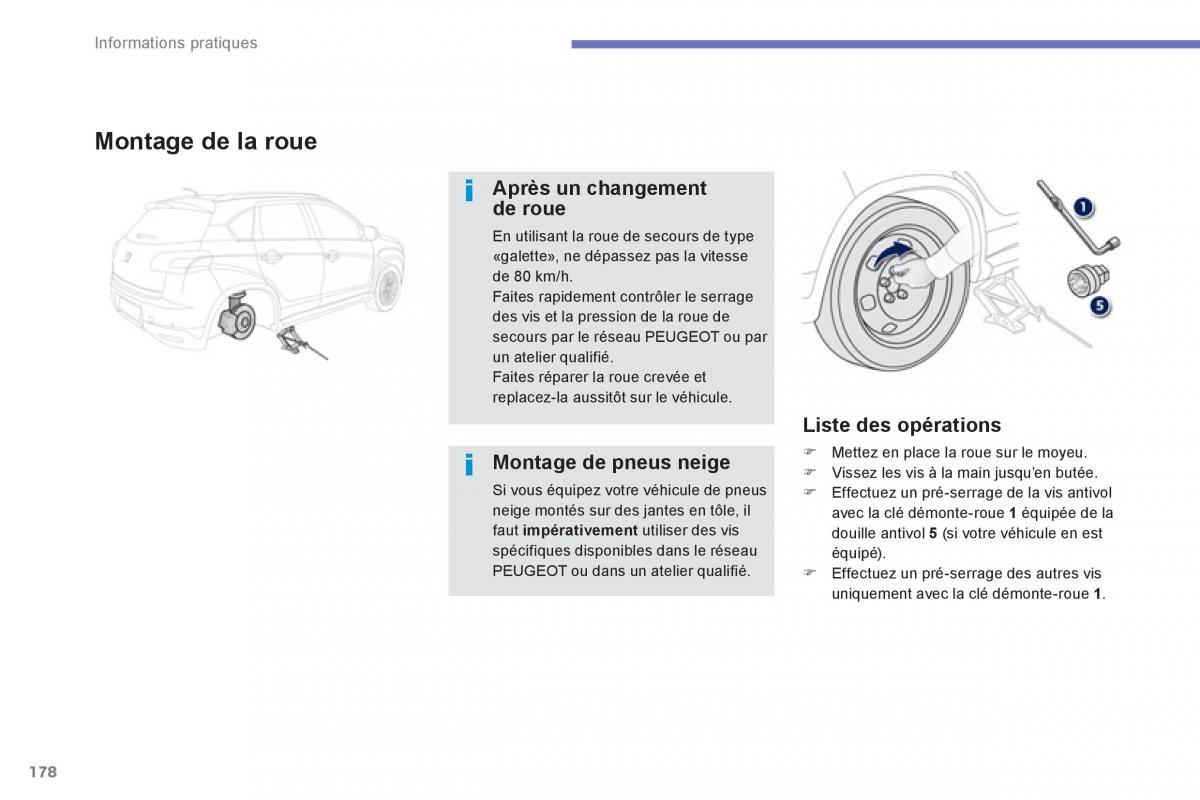 Peugeot 4008 manuel du proprietaire / page 180