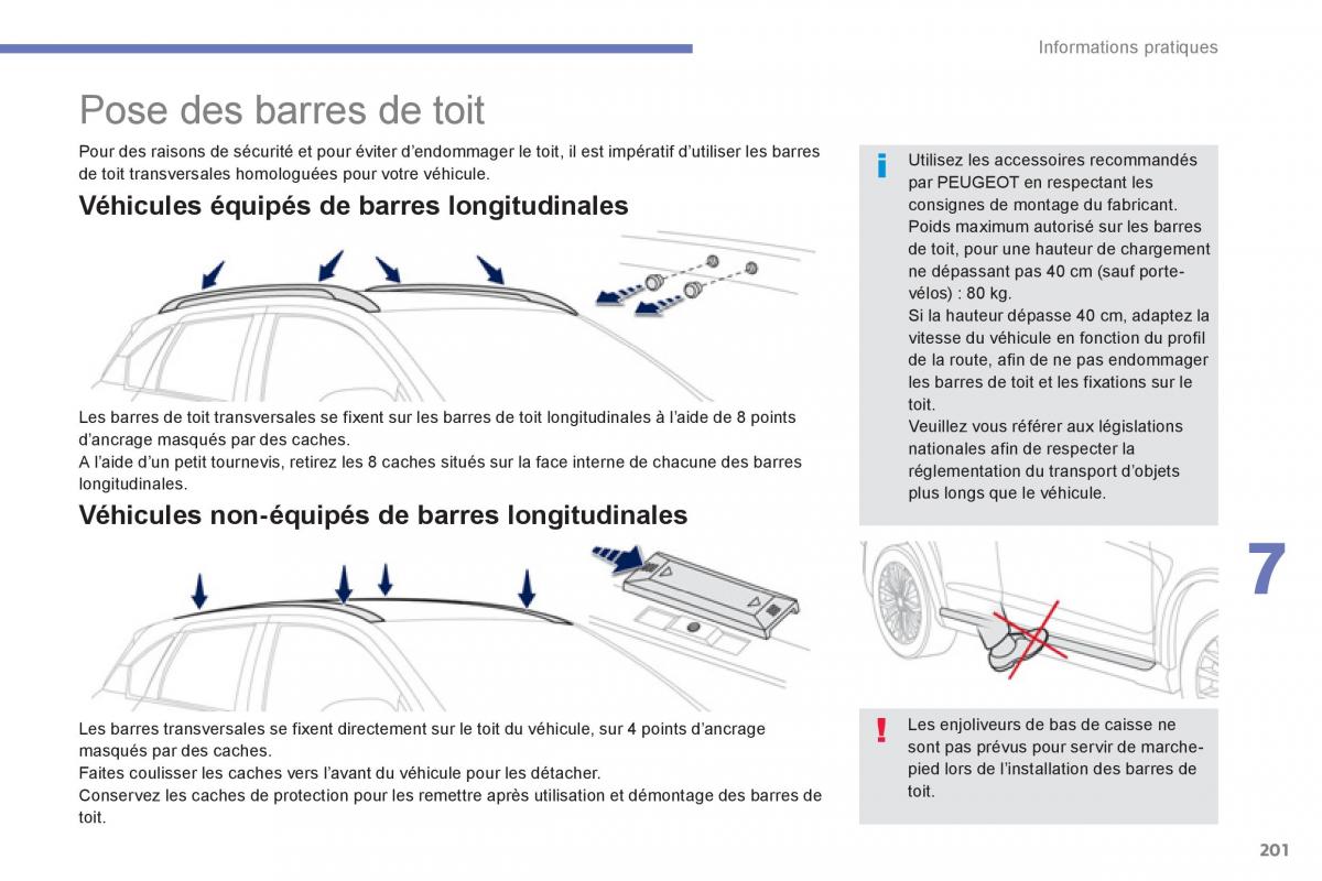 Peugeot 4008 manuel du proprietaire / page 203