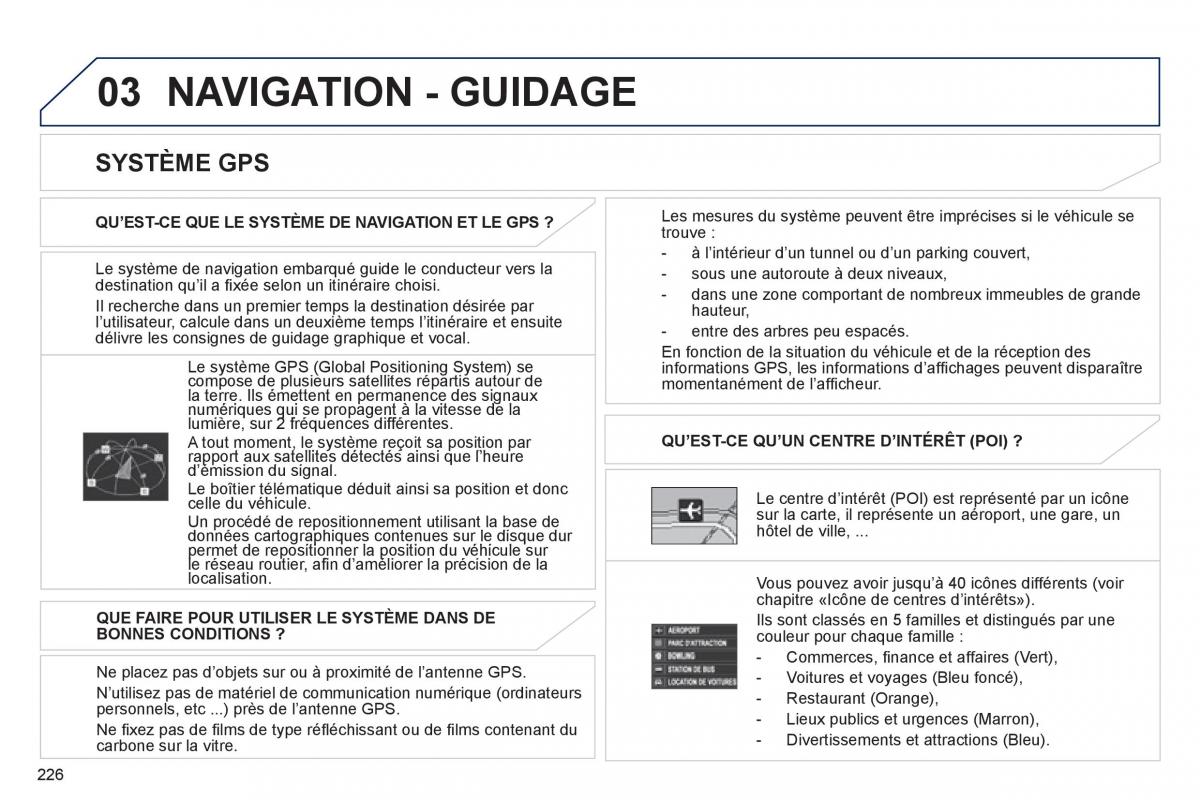 Peugeot 4008 manuel du proprietaire / page 228