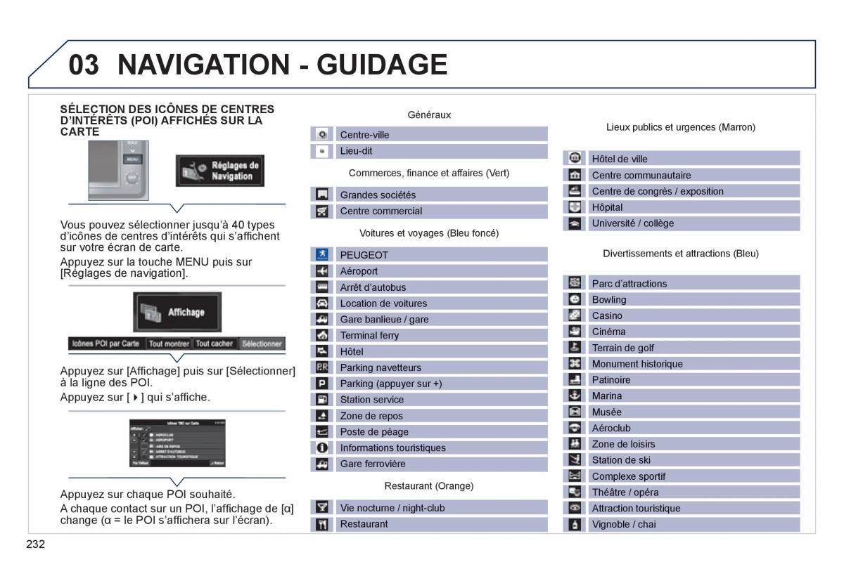 Peugeot 4008 manuel du proprietaire / page 234