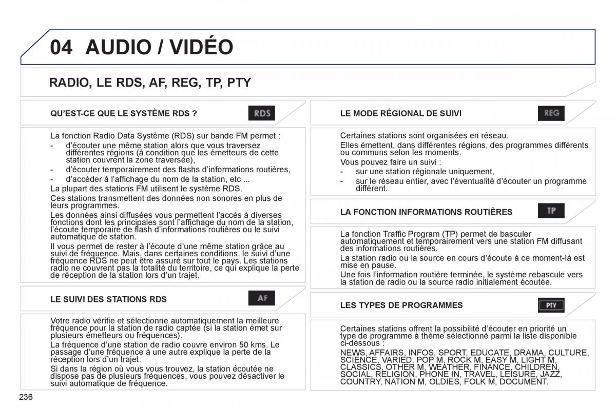 Peugeot 4008 manuel du proprietaire / page 238