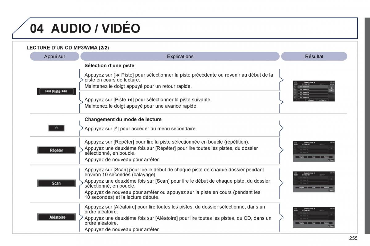 Peugeot 4008 manuel du proprietaire / page 257