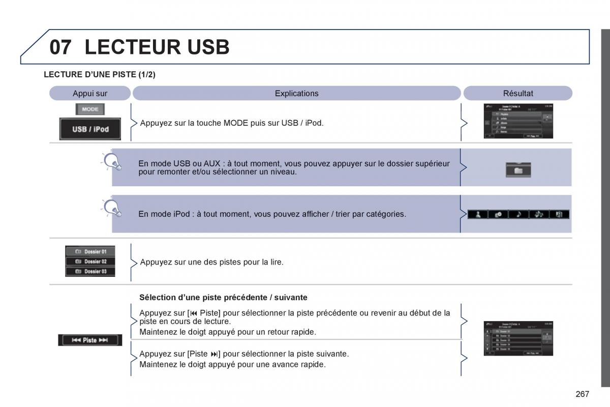 Peugeot 4008 manuel du proprietaire / page 269