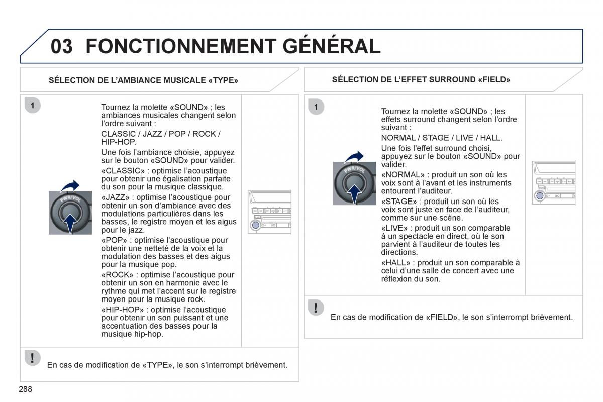 Peugeot 4008 manuel du proprietaire / page 290