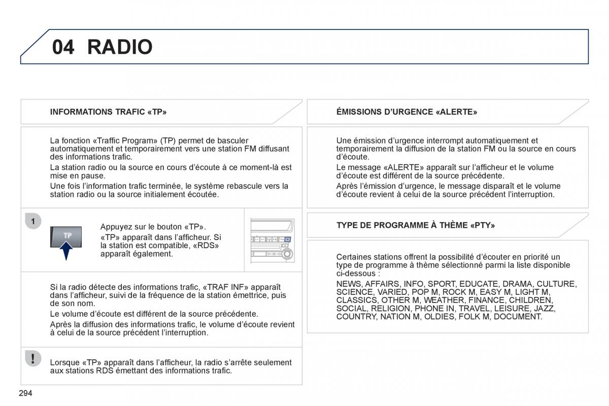 Peugeot 4008 manuel du proprietaire / page 296