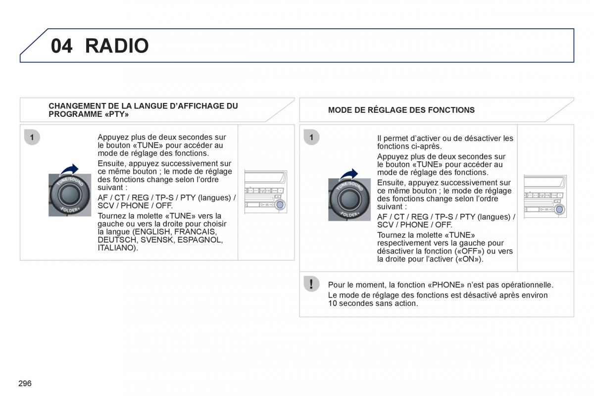 Peugeot 4008 manuel du proprietaire / page 298