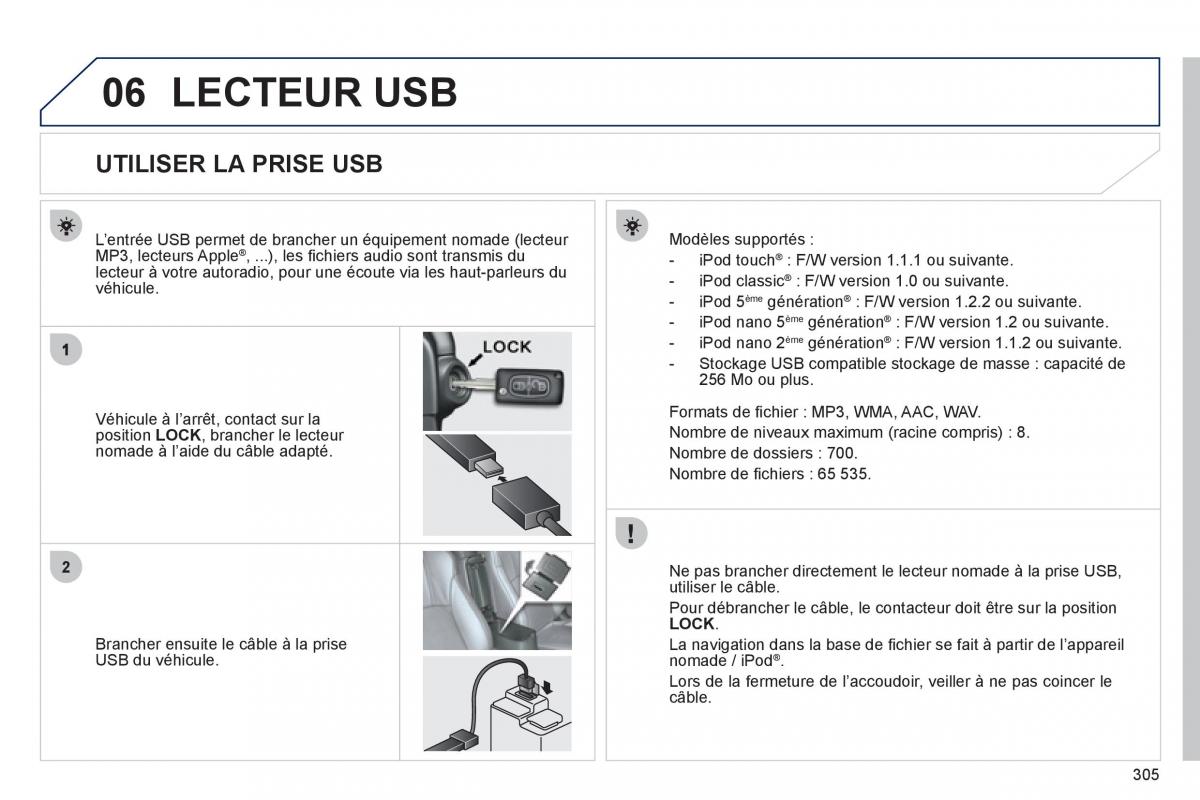 Peugeot 4008 manuel du proprietaire / page 307