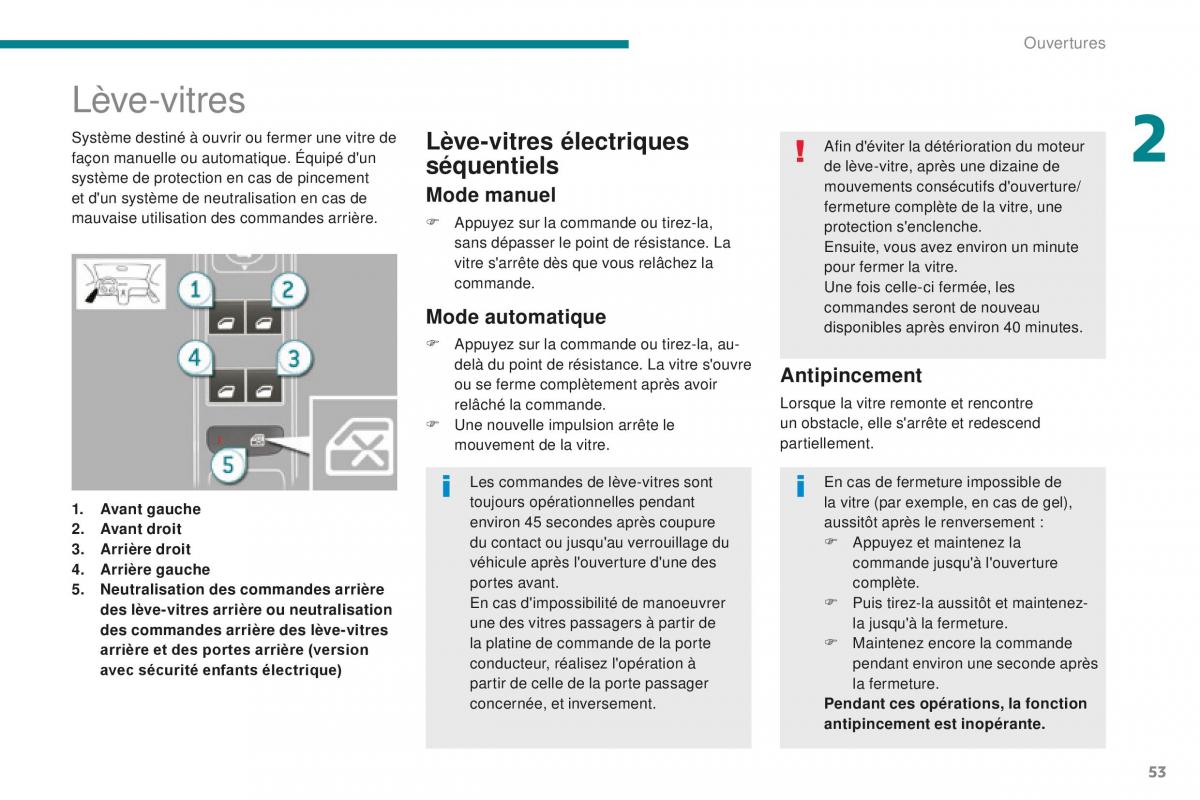 manual Peugeot 5008 FL manuel du proprietaire / page 55