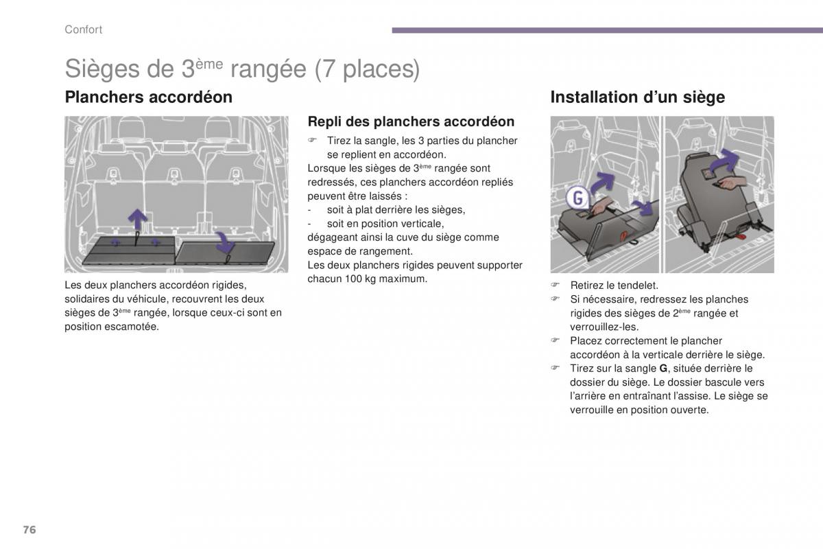 manual Peugeot 5008 FL manuel du proprietaire / page 78