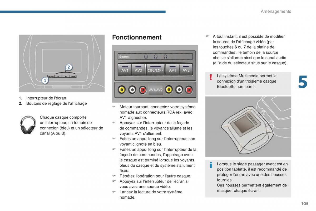 manual Peugeot 5008 FL manuel du proprietaire / page 107