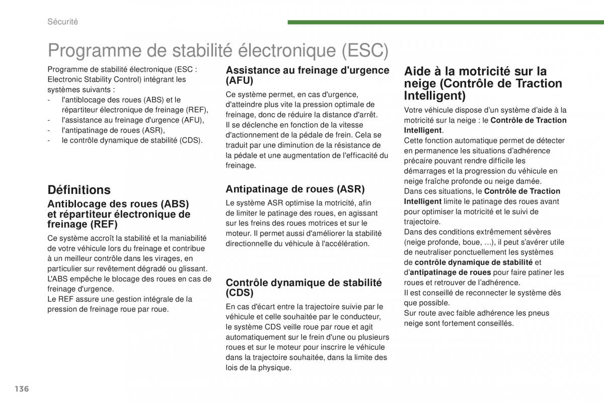 manual Peugeot 5008 FL manuel du proprietaire / page 138