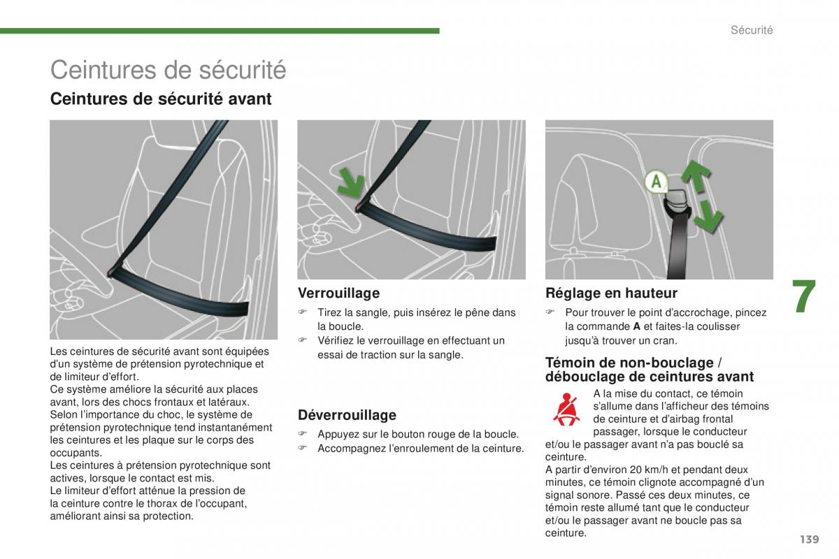 manual Peugeot 5008 FL manuel du proprietaire / page 141