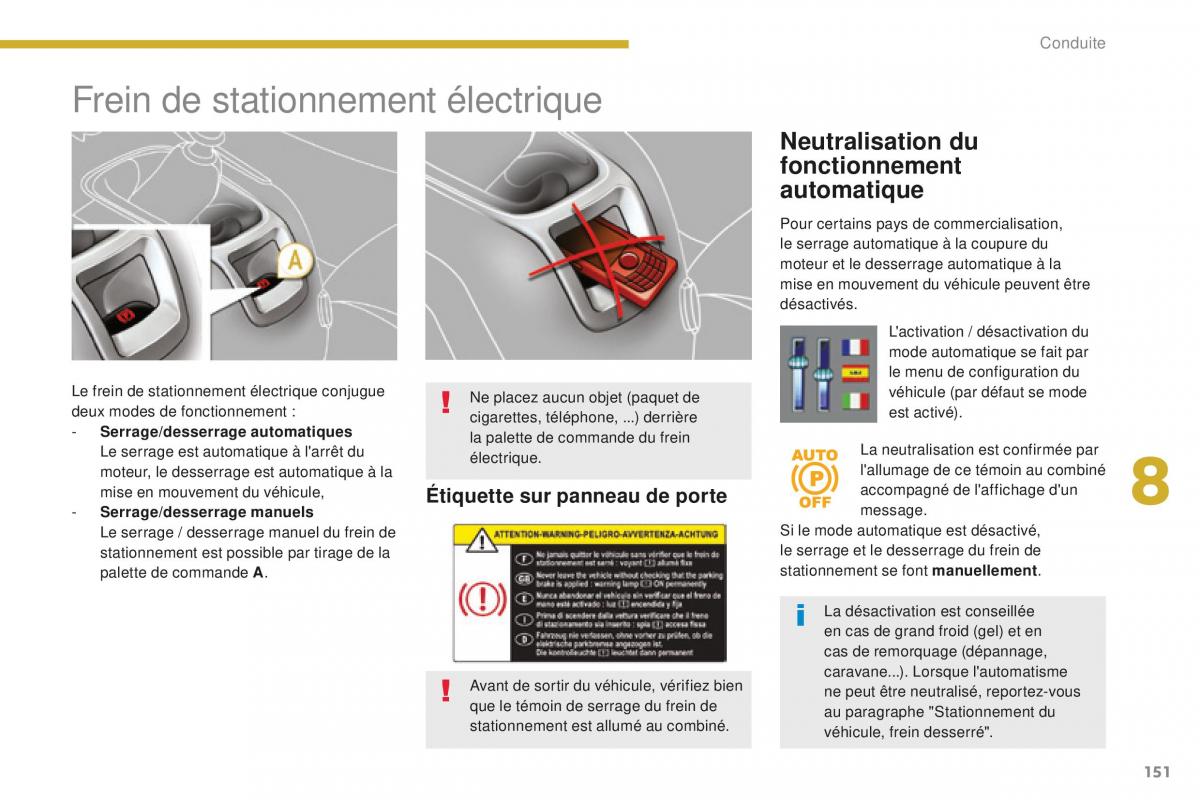 manual Peugeot 5008 FL manuel du proprietaire / page 153