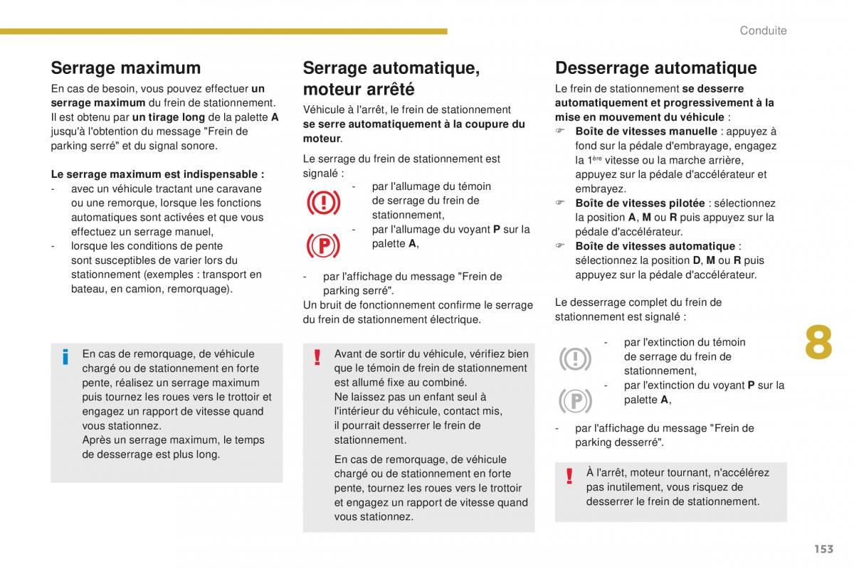manual Peugeot 5008 FL manuel du proprietaire / page 155