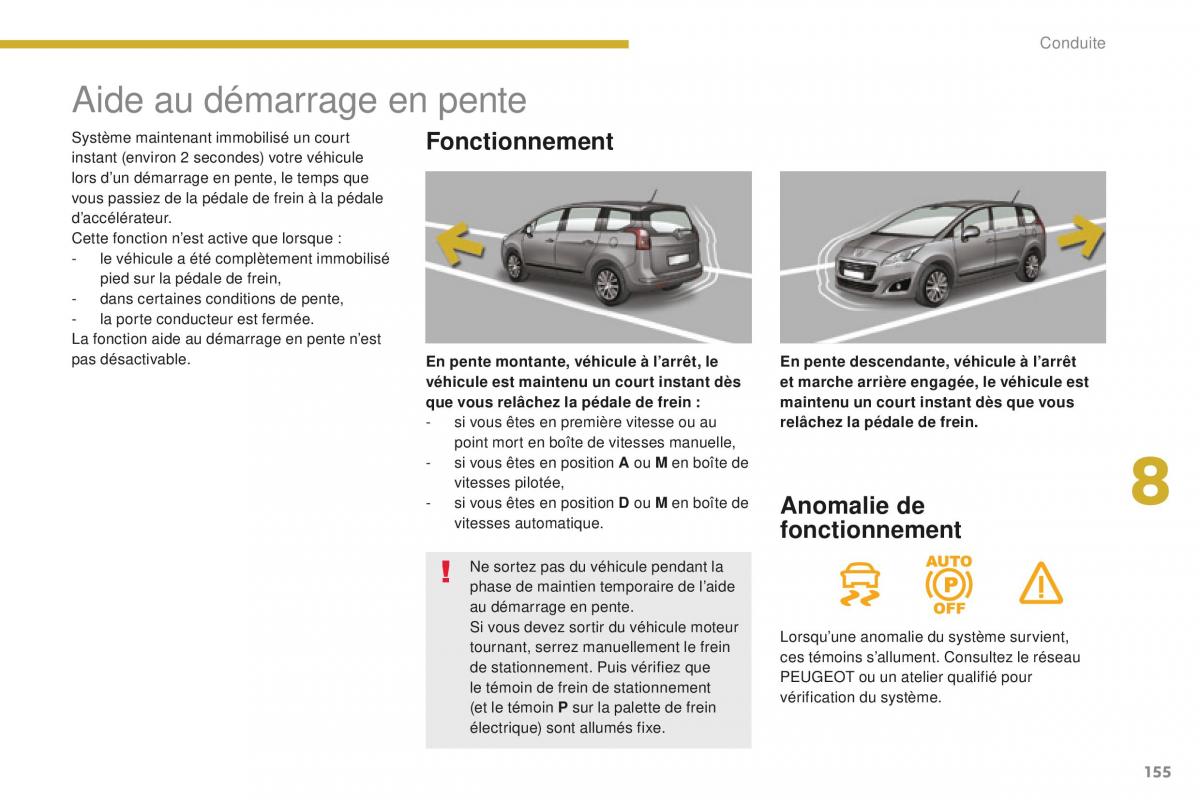 manual Peugeot 5008 FL manuel du proprietaire / page 157