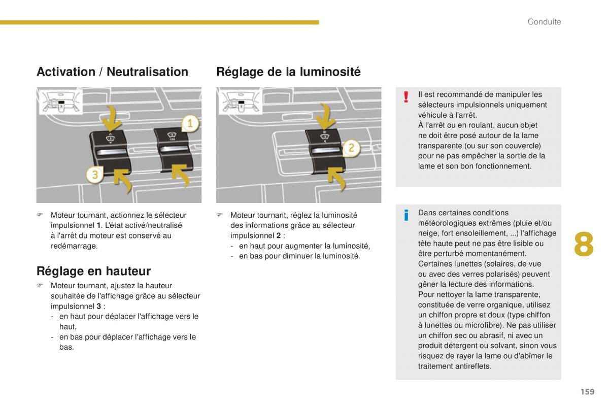 manual Peugeot 5008 FL manuel du proprietaire / page 161