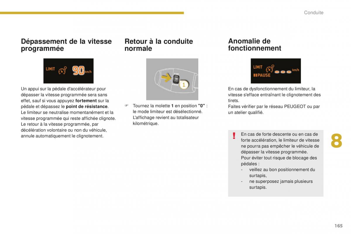 manual Peugeot 5008 FL manuel du proprietaire / page 167