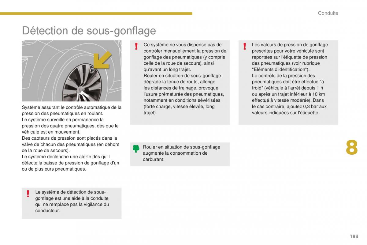 manual Peugeot 5008 FL manuel du proprietaire / page 185