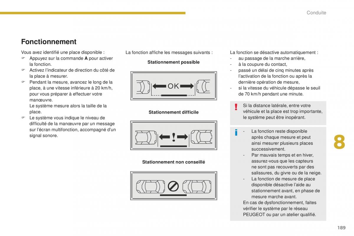 manual Peugeot 5008 FL manuel du proprietaire / page 191