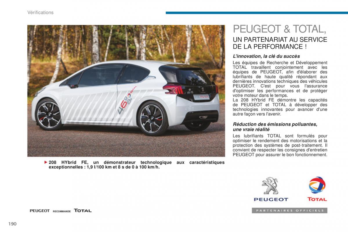 manual Peugeot 5008 FL manuel du proprietaire / page 192