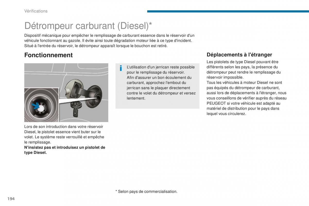 manual Peugeot 5008 FL manuel du proprietaire / page 196