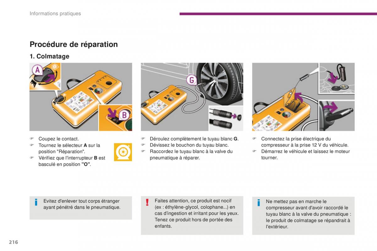 manual Peugeot 5008 FL manuel du proprietaire / page 218