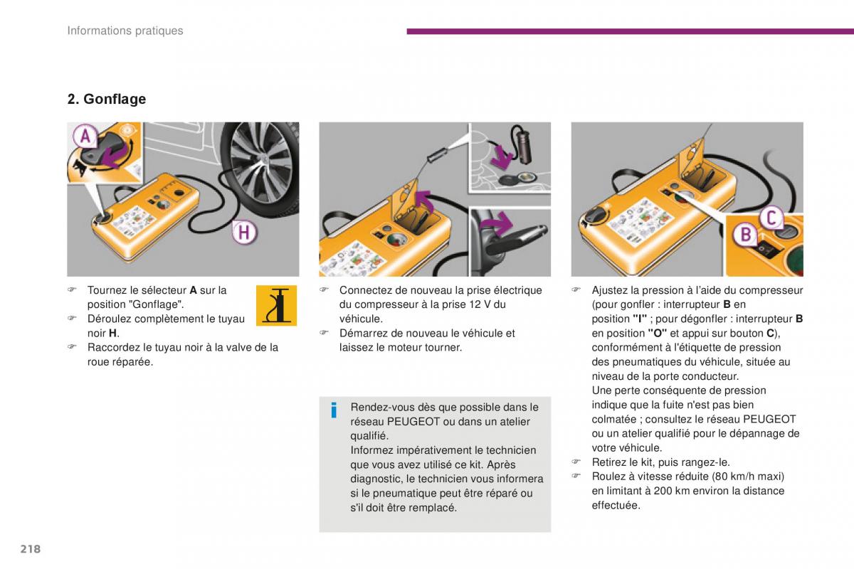 manual Peugeot 5008 FL manuel du proprietaire / page 220