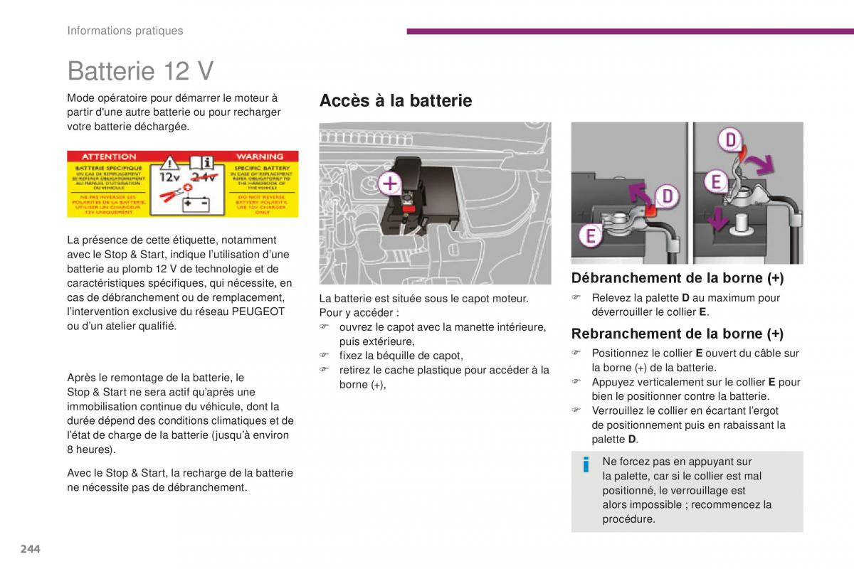 manual Peugeot 5008 FL manuel du proprietaire / page 246