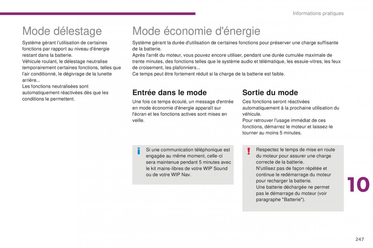 manual Peugeot 5008 FL manuel du proprietaire / page 249