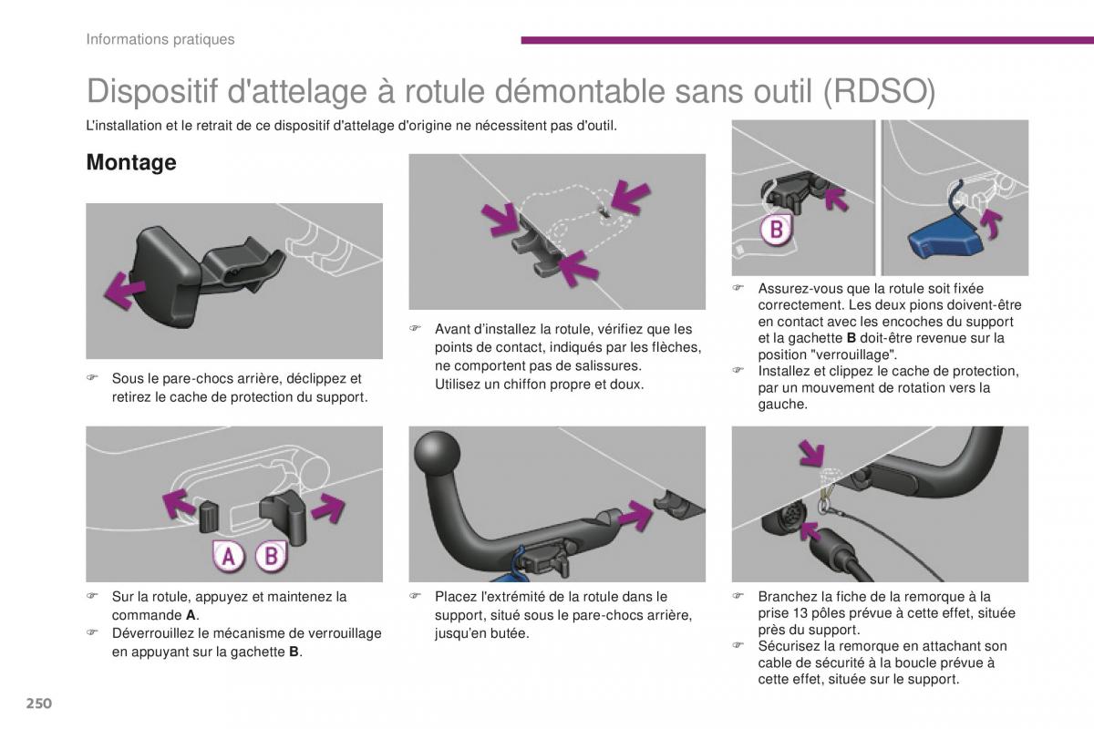 manual Peugeot 5008 FL manuel du proprietaire / page 252