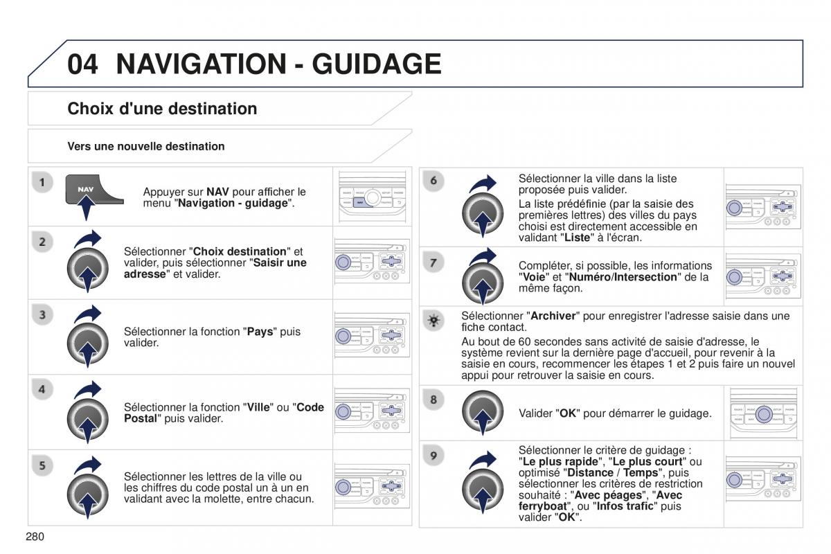 manual Peugeot 5008 FL manuel du proprietaire / page 282