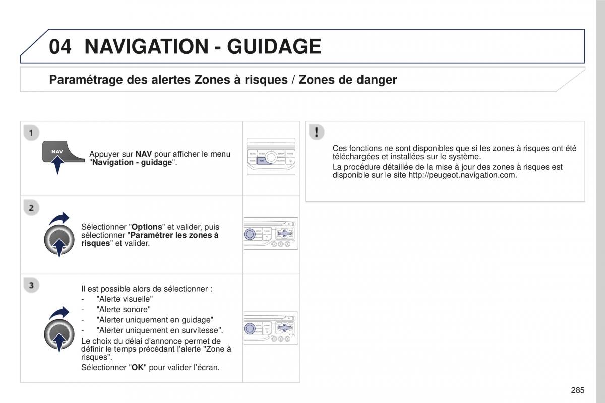 manual Peugeot 5008 FL manuel du proprietaire / page 287