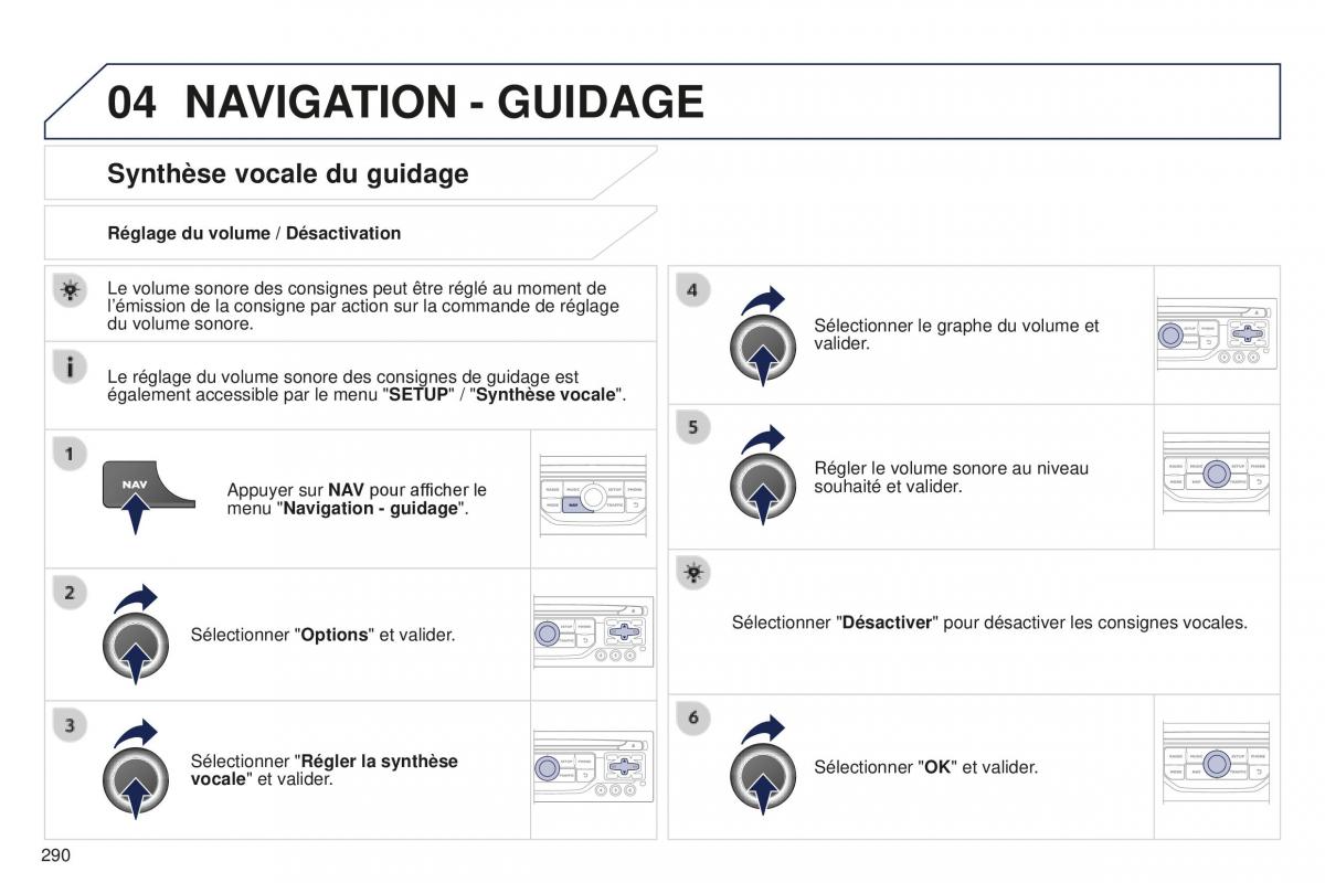 manual Peugeot 5008 FL manuel du proprietaire / page 292