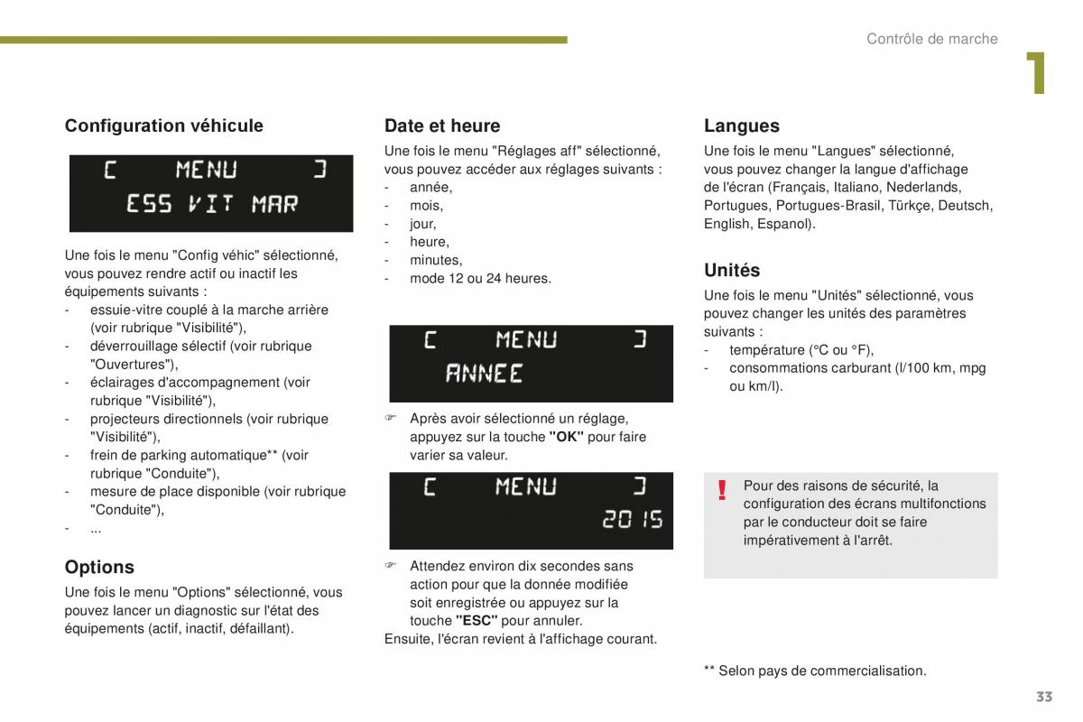 manual Peugeot 5008 FL manuel du proprietaire / page 35