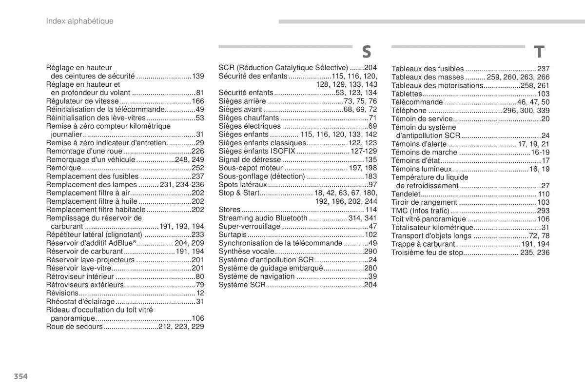 manual  Peugeot 5008 FL manuel du proprietaire / page 356