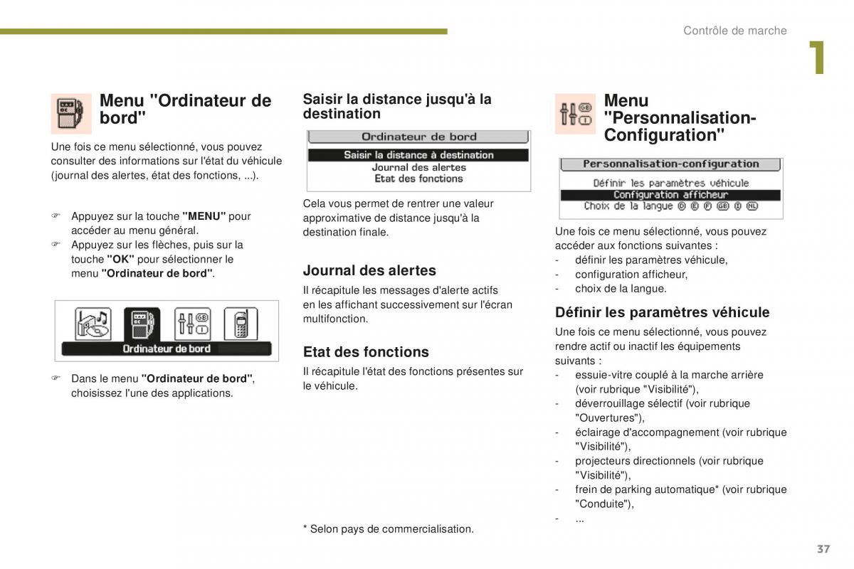 manual Peugeot 5008 FL manuel du proprietaire / page 39