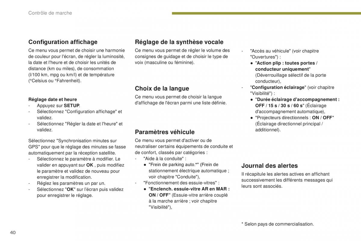 manual Peugeot 5008 FL manuel du proprietaire / page 42