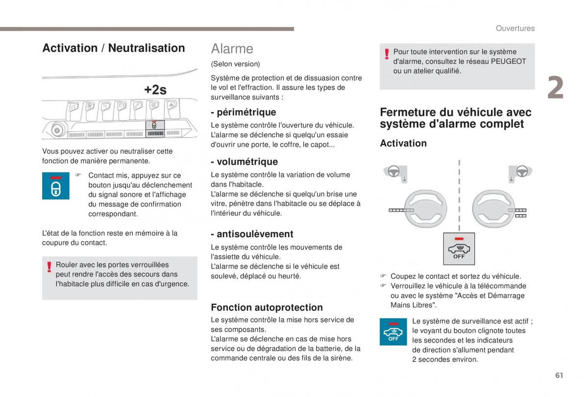 manual Peugeot 5008 FL manuel du proprietaire / page 63