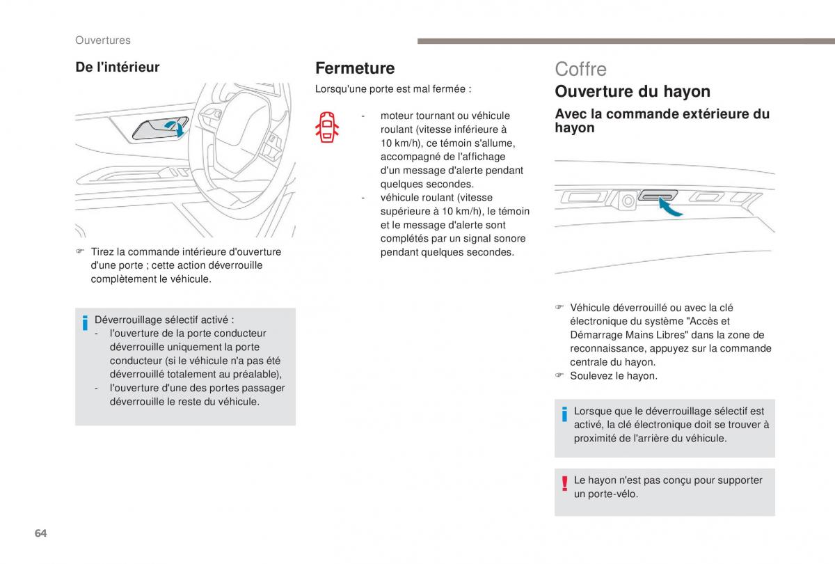 manual Peugeot 5008 FL manuel du proprietaire / page 66