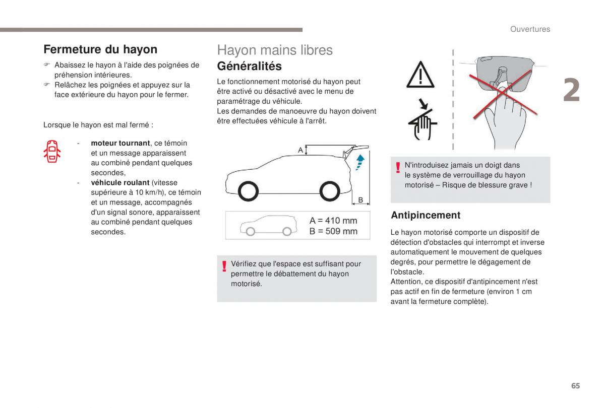 manual Peugeot 5008 FL manuel du proprietaire / page 67